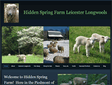 Tablet Screenshot of hiddenspringfarmleicesterlongwools.com